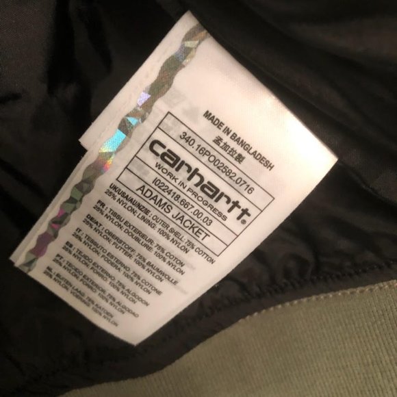 MENS CARHARTT ADAM BOMBER JACKET SIZE SMALL - Picture 9 of 10